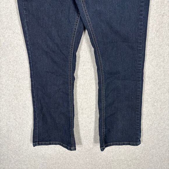 Lee Riders Jeans Womens 8 Petite Bootcut Studded Mid Rise Dark Wash Embroidered‎ - Picture 4 of 12